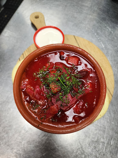 Borscht in a clay pot at Bites of Europe
